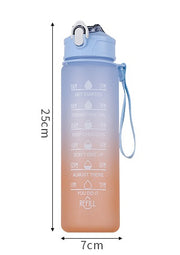 Large Capacity Sports Plastic Scale Water Bottle Portable Sports Bottle Portable Drinking Cup With Straw